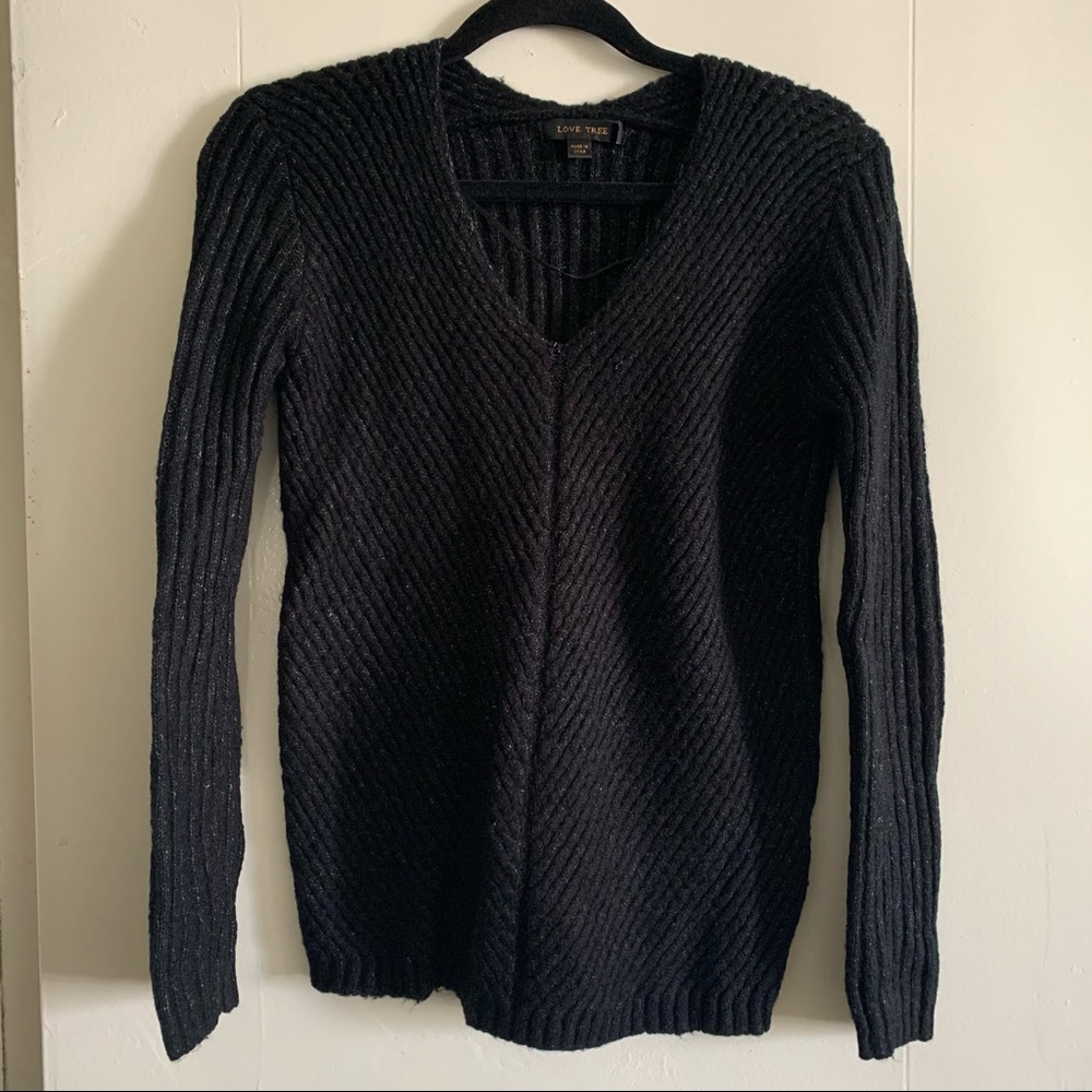 Black marled sweater